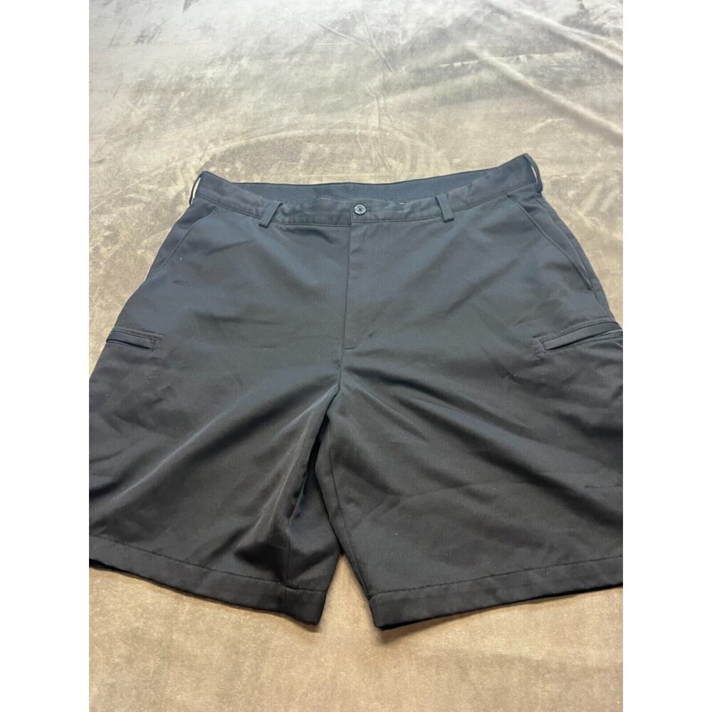 IZOD Golf Shorts Men Black Sport Flex Stretch Wicking‎ UPF15 Flat Front 40